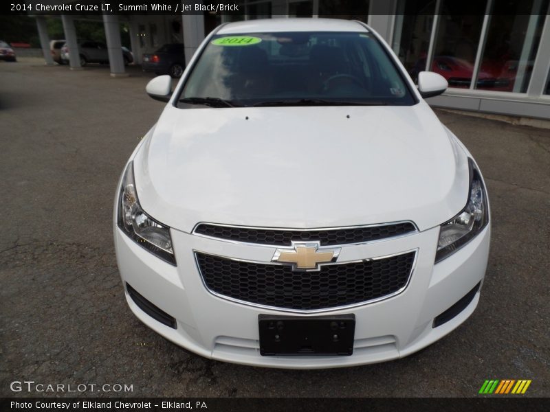 Summit White / Jet Black/Brick 2014 Chevrolet Cruze LT