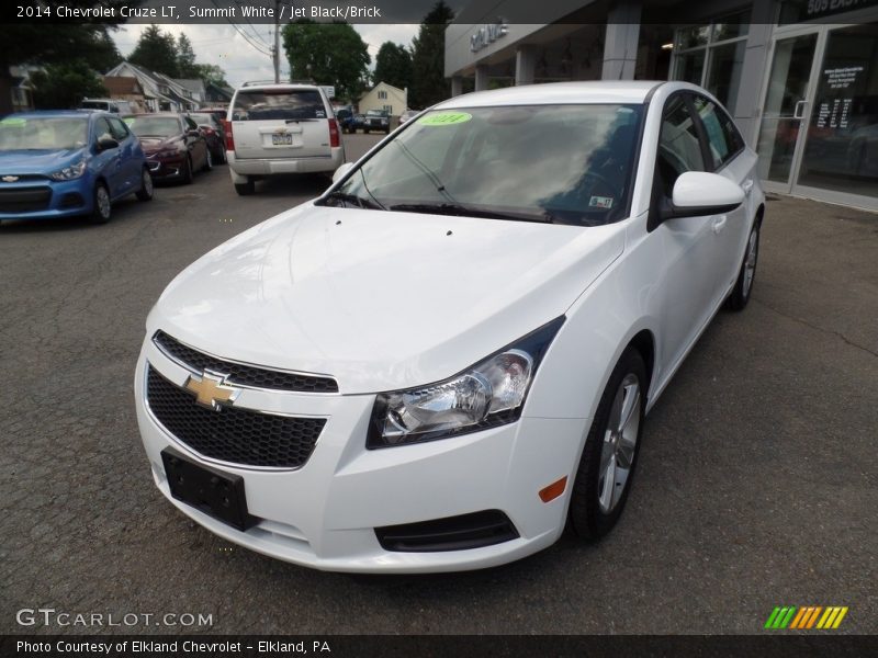 Summit White / Jet Black/Brick 2014 Chevrolet Cruze LT