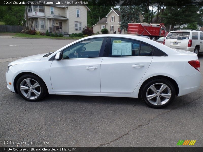 Summit White / Jet Black/Brick 2014 Chevrolet Cruze LT