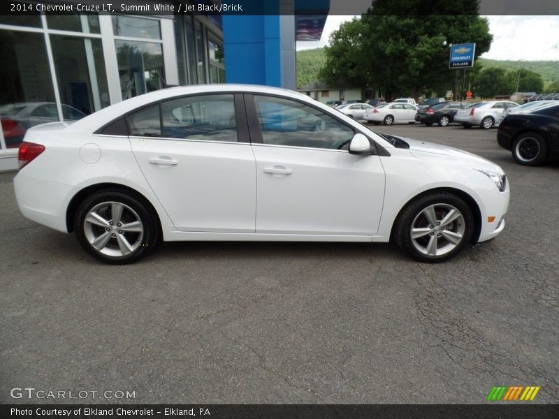 Summit White / Jet Black/Brick 2014 Chevrolet Cruze LT