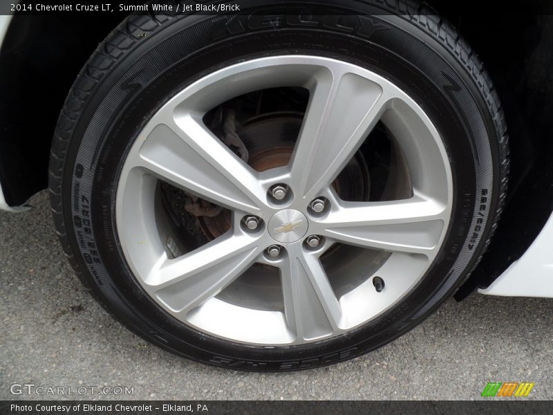 Summit White / Jet Black/Brick 2014 Chevrolet Cruze LT