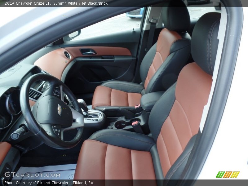Summit White / Jet Black/Brick 2014 Chevrolet Cruze LT