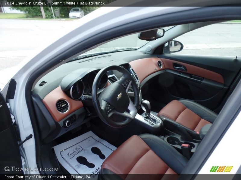 Summit White / Jet Black/Brick 2014 Chevrolet Cruze LT