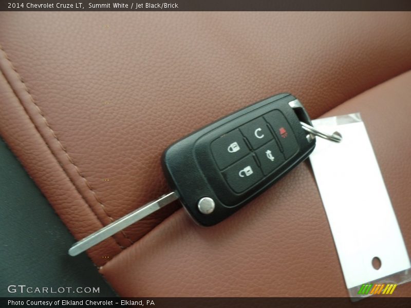 Summit White / Jet Black/Brick 2014 Chevrolet Cruze LT