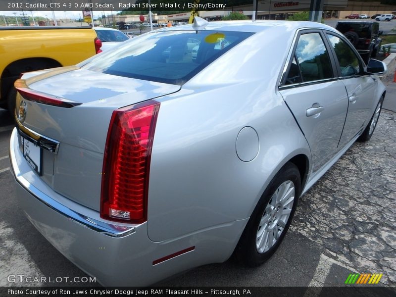 Radiant Silver Metallic / Ebony/Ebony 2012 Cadillac CTS 4 3.0 AWD Sedan