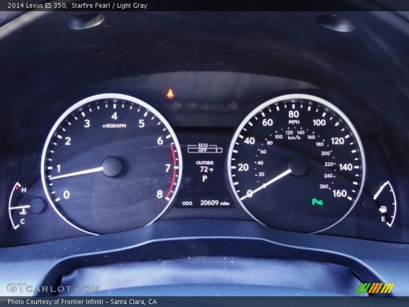 Starfire Pearl / Light Gray 2014 Lexus ES 350