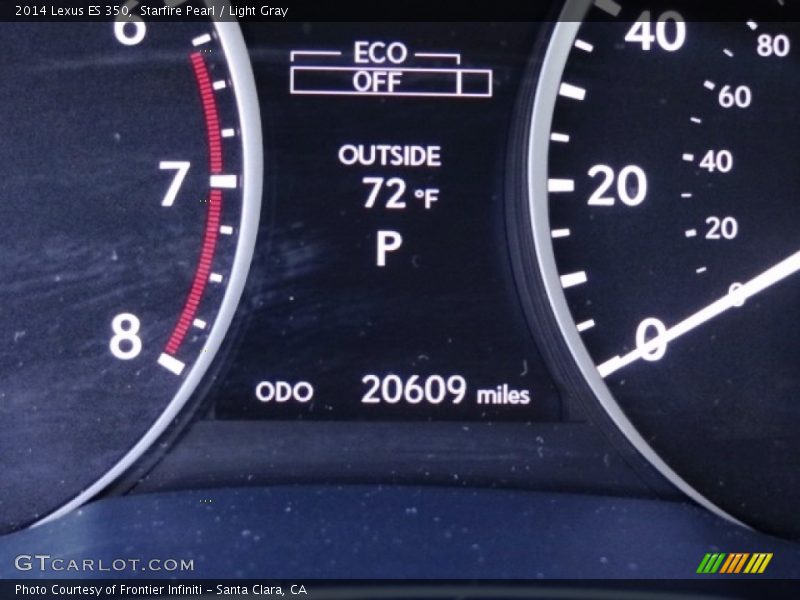 Starfire Pearl / Light Gray 2014 Lexus ES 350
