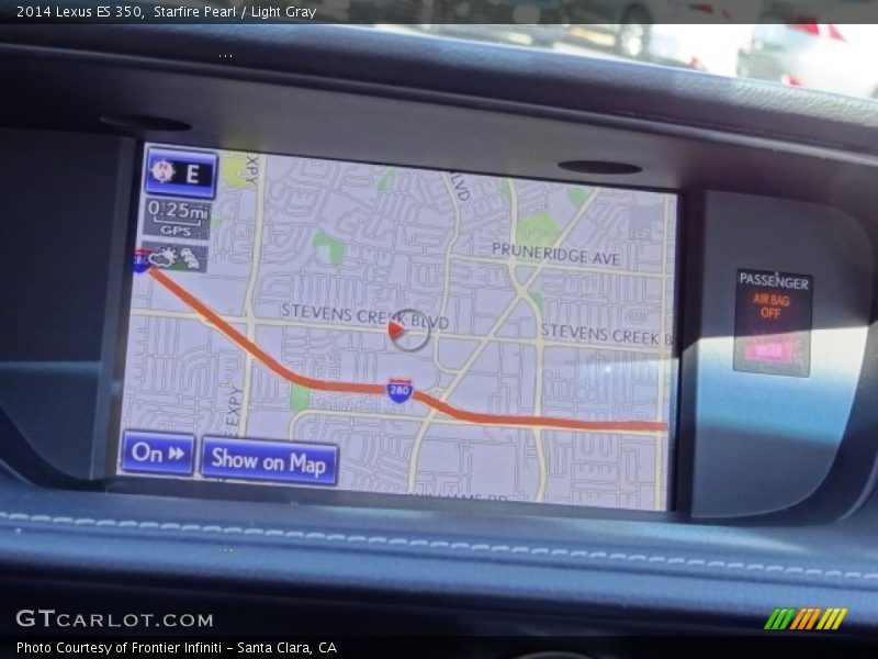 Starfire Pearl / Light Gray 2014 Lexus ES 350