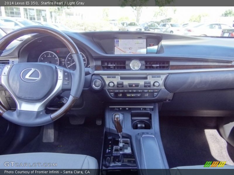 Starfire Pearl / Light Gray 2014 Lexus ES 350