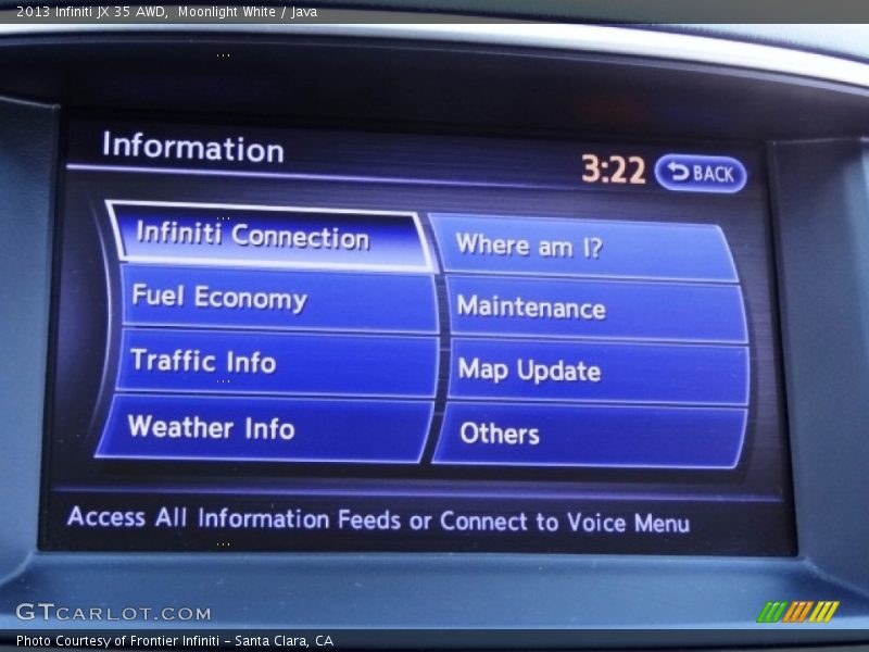 Moonlight White / Java 2013 Infiniti JX 35 AWD