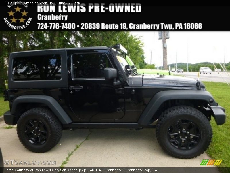 Black / Black 2015 Jeep Wrangler Sport 4x4