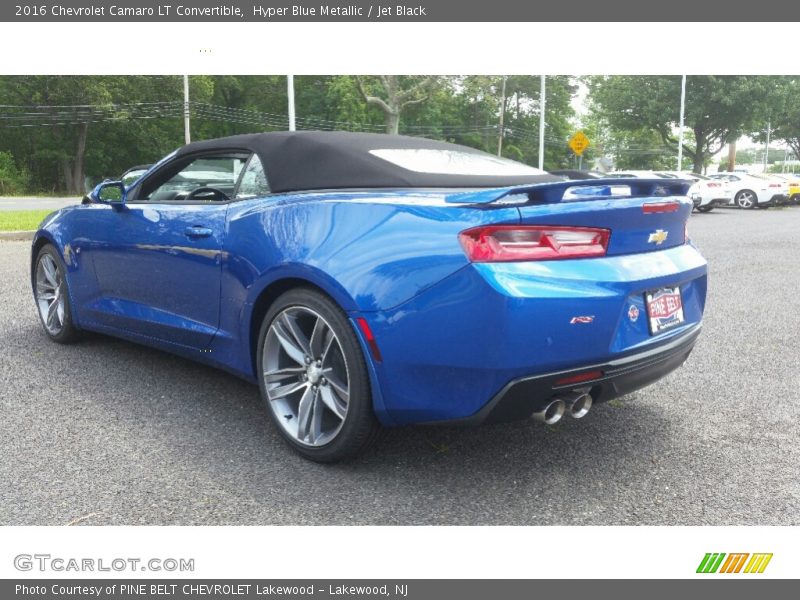 Hyper Blue Metallic / Jet Black 2016 Chevrolet Camaro LT Convertible