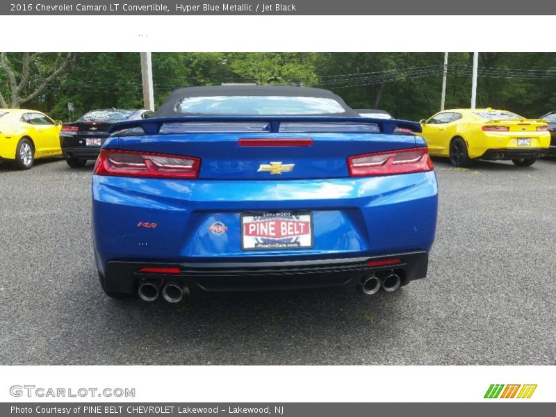 Hyper Blue Metallic / Jet Black 2016 Chevrolet Camaro LT Convertible