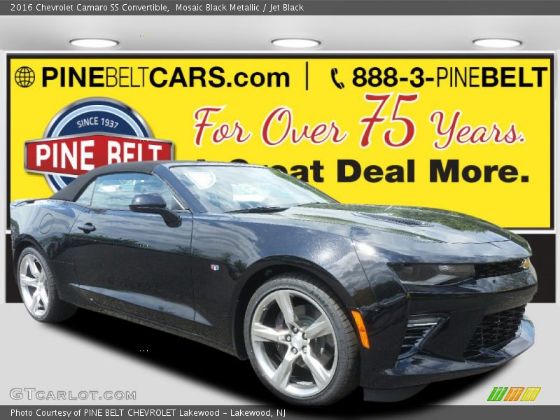 Mosaic Black Metallic / Jet Black 2016 Chevrolet Camaro SS Convertible