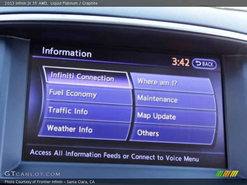 Liquid Platinum / Graphite 2013 Infiniti JX 35 AWD