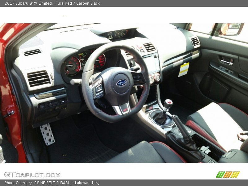  2017 WRX Limited Carbon Black Interior