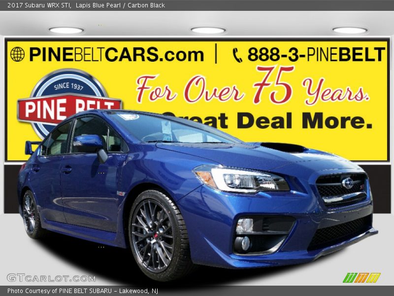 Lapis Blue Pearl / Carbon Black 2017 Subaru WRX STI