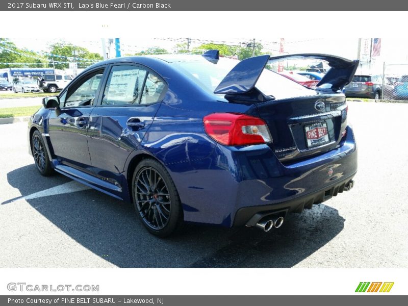 Lapis Blue Pearl / Carbon Black 2017 Subaru WRX STI