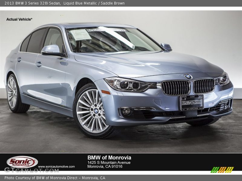 Liquid Blue Metallic / Saddle Brown 2013 BMW 3 Series 328i Sedan