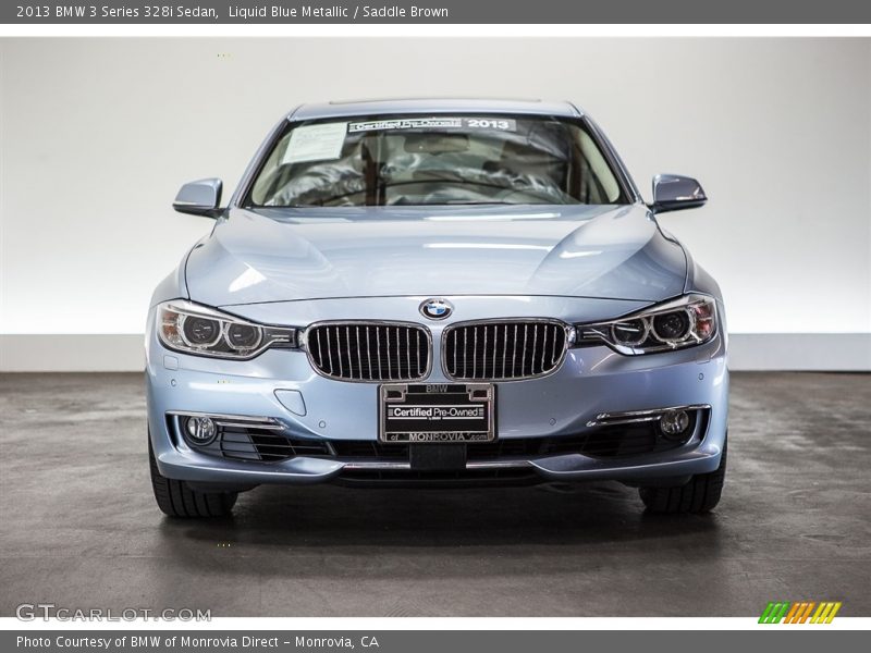 Liquid Blue Metallic / Saddle Brown 2013 BMW 3 Series 328i Sedan