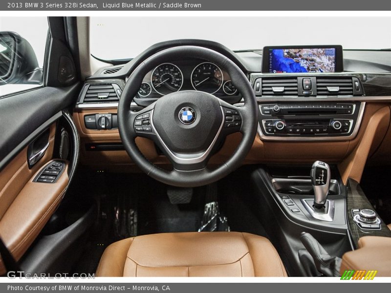 Liquid Blue Metallic / Saddle Brown 2013 BMW 3 Series 328i Sedan