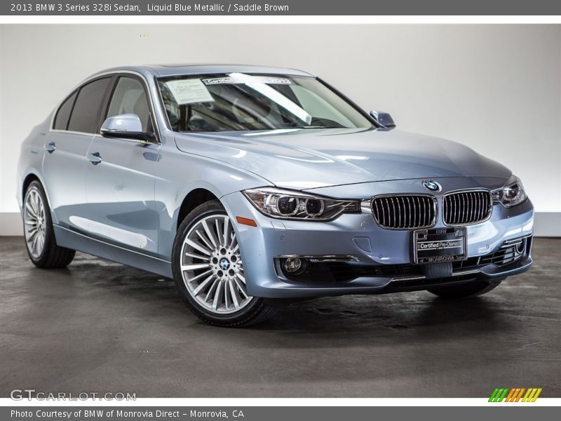 Liquid Blue Metallic / Saddle Brown 2013 BMW 3 Series 328i Sedan
