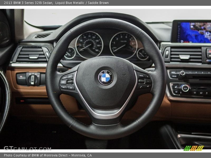 Liquid Blue Metallic / Saddle Brown 2013 BMW 3 Series 328i Sedan
