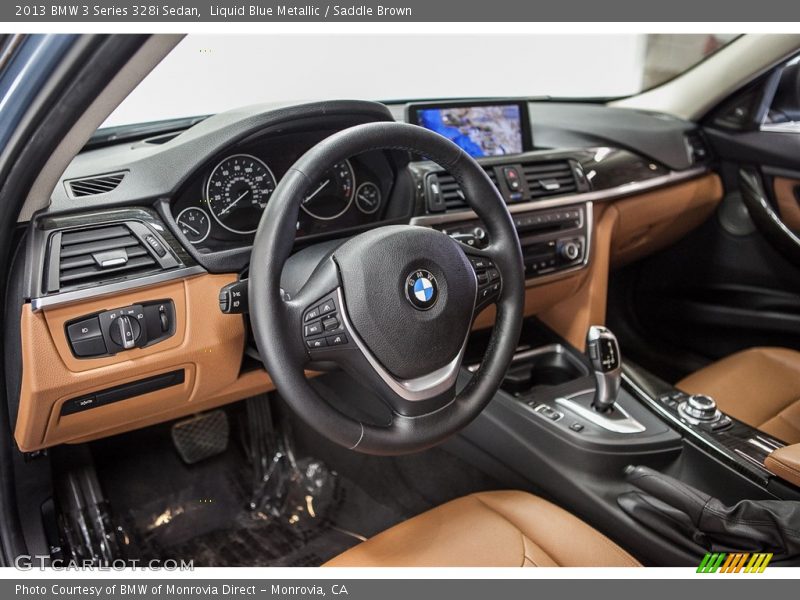 Liquid Blue Metallic / Saddle Brown 2013 BMW 3 Series 328i Sedan