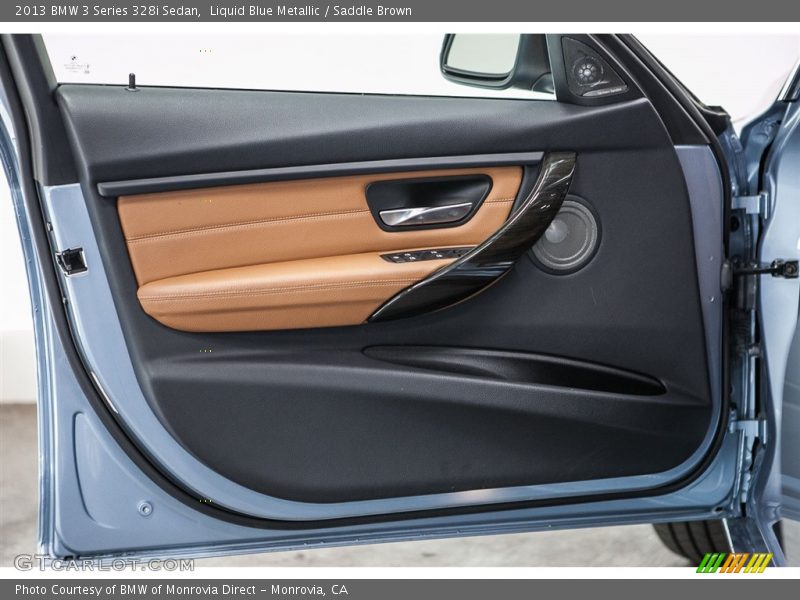 Liquid Blue Metallic / Saddle Brown 2013 BMW 3 Series 328i Sedan