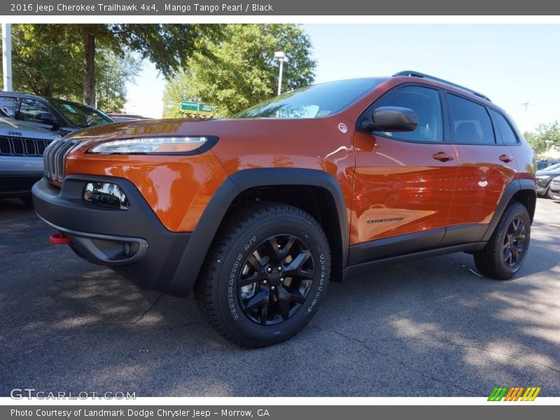 Mango Tango Pearl / Black 2016 Jeep Cherokee Trailhawk 4x4