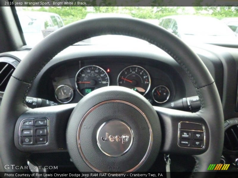 Bright White / Black 2016 Jeep Wrangler Sport