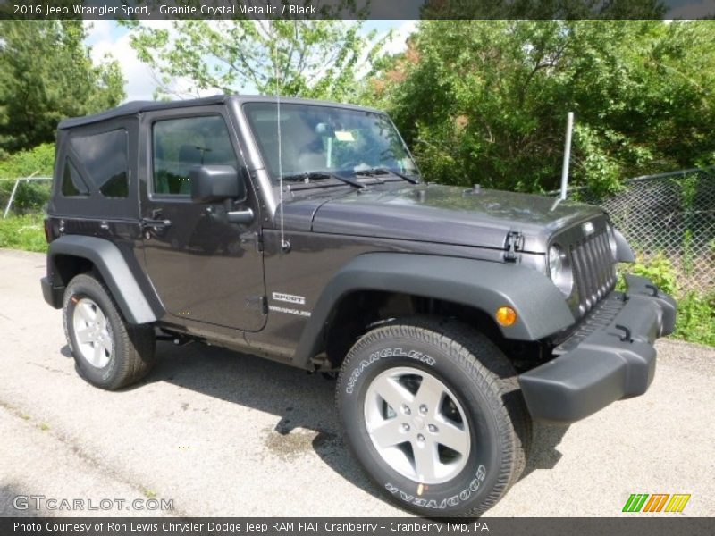 Granite Crystal Metallic / Black 2016 Jeep Wrangler Sport