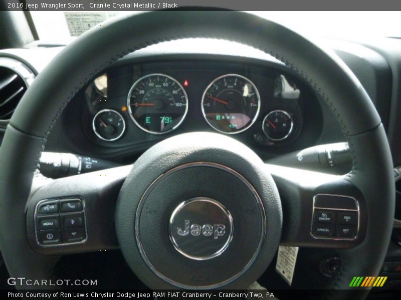 Granite Crystal Metallic / Black 2016 Jeep Wrangler Sport