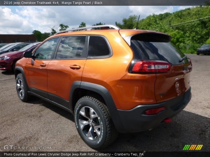 Mango Tango Pearl / Black 2016 Jeep Cherokee Trailhawk 4x4