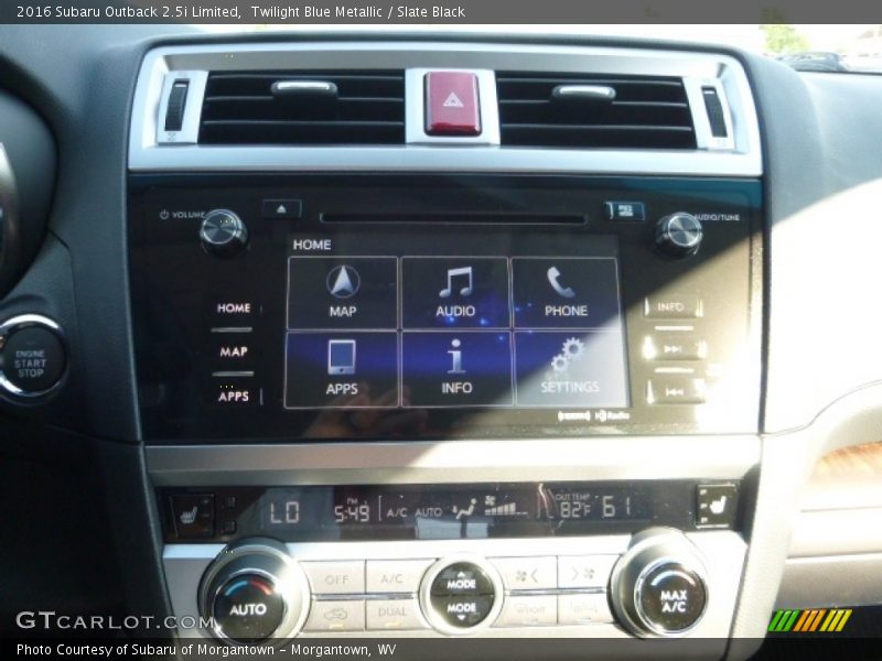 Twilight Blue Metallic / Slate Black 2016 Subaru Outback 2.5i Limited