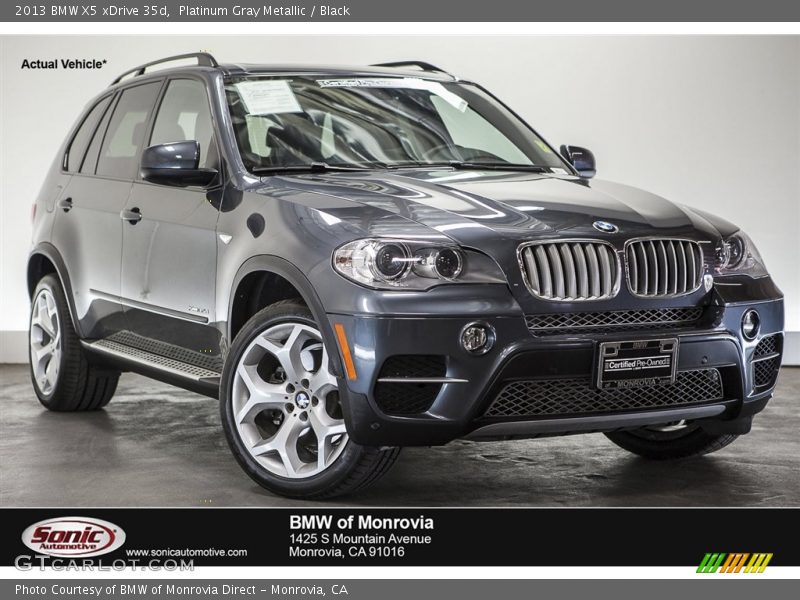 Platinum Gray Metallic / Black 2013 BMW X5 xDrive 35d