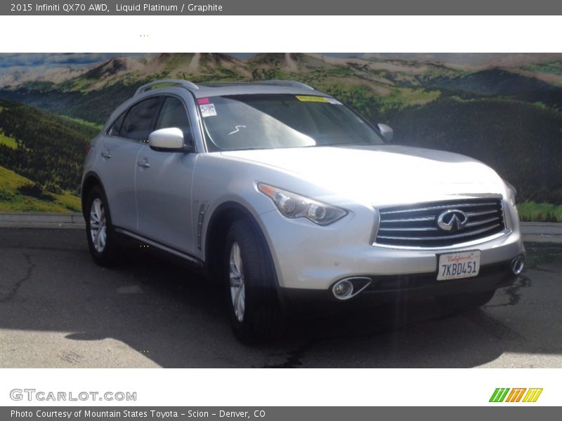 Liquid Platinum / Graphite 2015 Infiniti QX70 AWD
