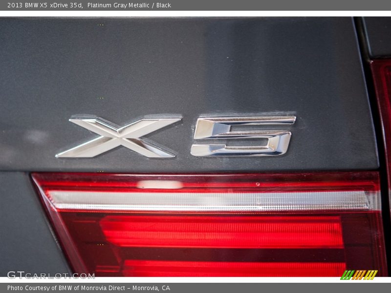 Platinum Gray Metallic / Black 2013 BMW X5 xDrive 35d