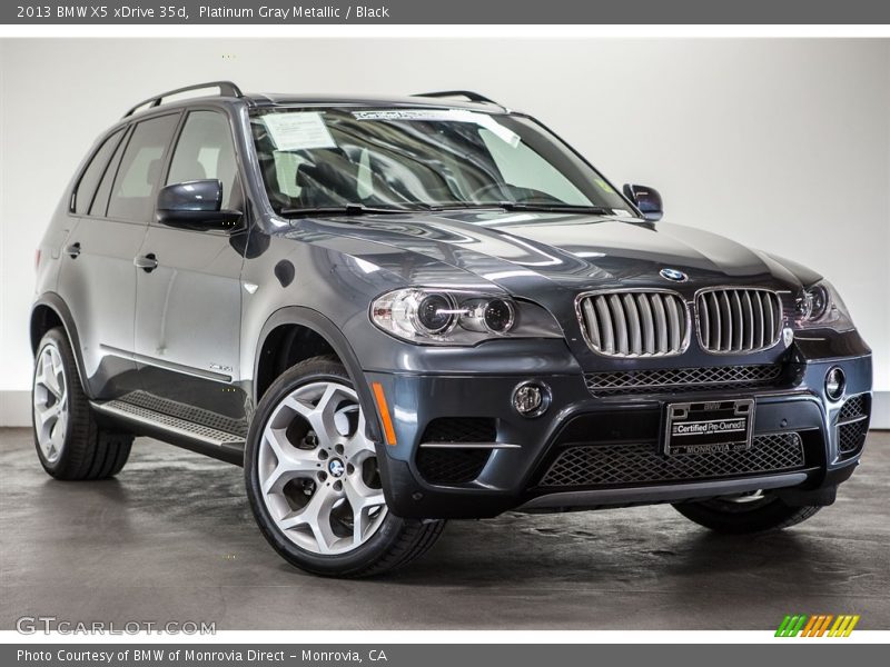 Platinum Gray Metallic / Black 2013 BMW X5 xDrive 35d