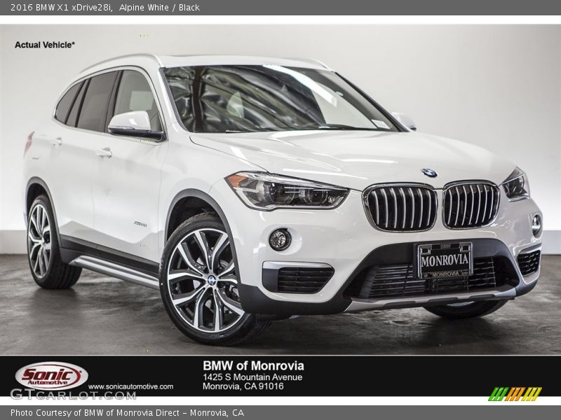 Alpine White / Black 2016 BMW X1 xDrive28i