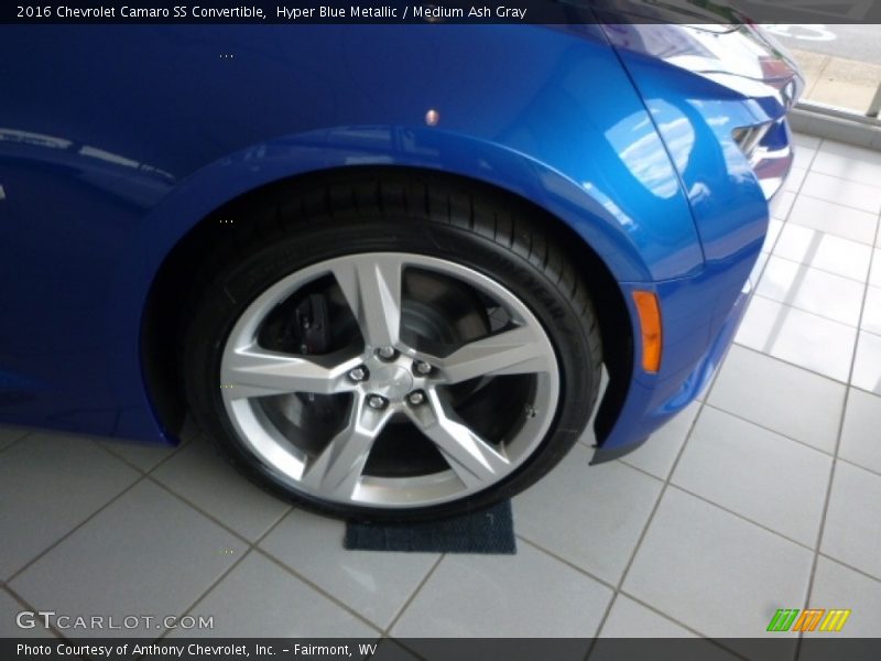 Hyper Blue Metallic / Medium Ash Gray 2016 Chevrolet Camaro SS Convertible
