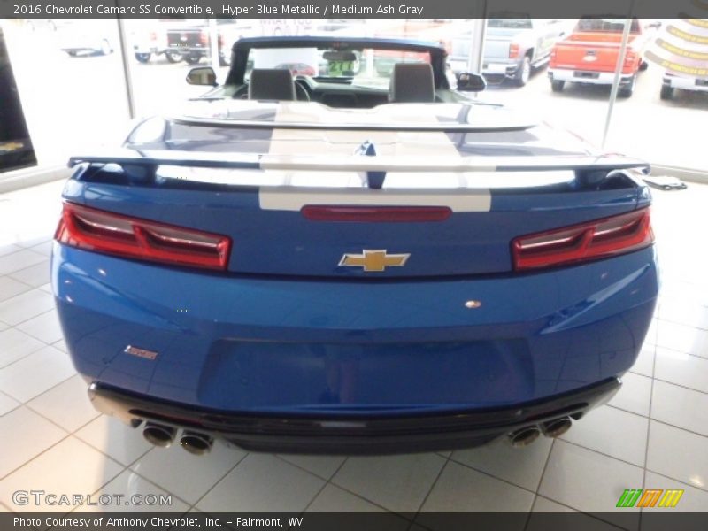 Hyper Blue Metallic / Medium Ash Gray 2016 Chevrolet Camaro SS Convertible
