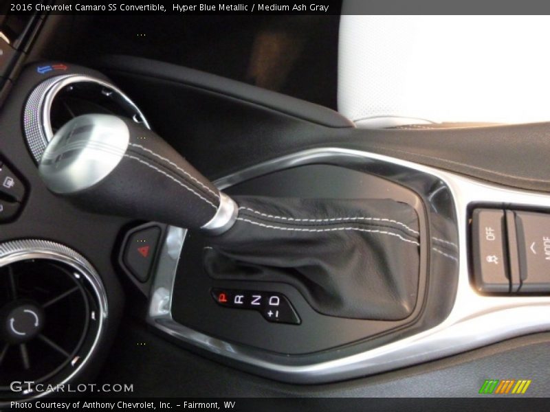 Hyper Blue Metallic / Medium Ash Gray 2016 Chevrolet Camaro SS Convertible
