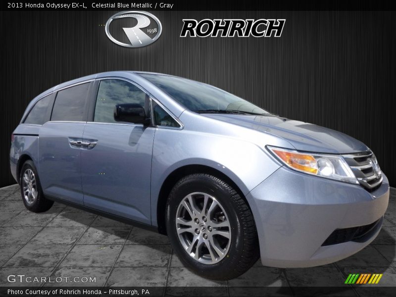 Celestial Blue Metallic / Gray 2013 Honda Odyssey EX-L