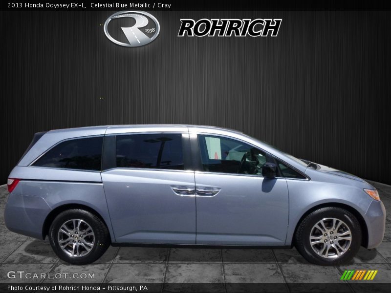 Celestial Blue Metallic / Gray 2013 Honda Odyssey EX-L
