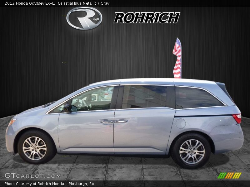 Celestial Blue Metallic / Gray 2013 Honda Odyssey EX-L