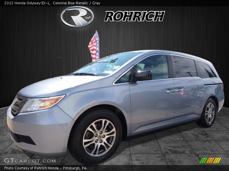 Celestial Blue Metallic / Gray 2013 Honda Odyssey EX-L