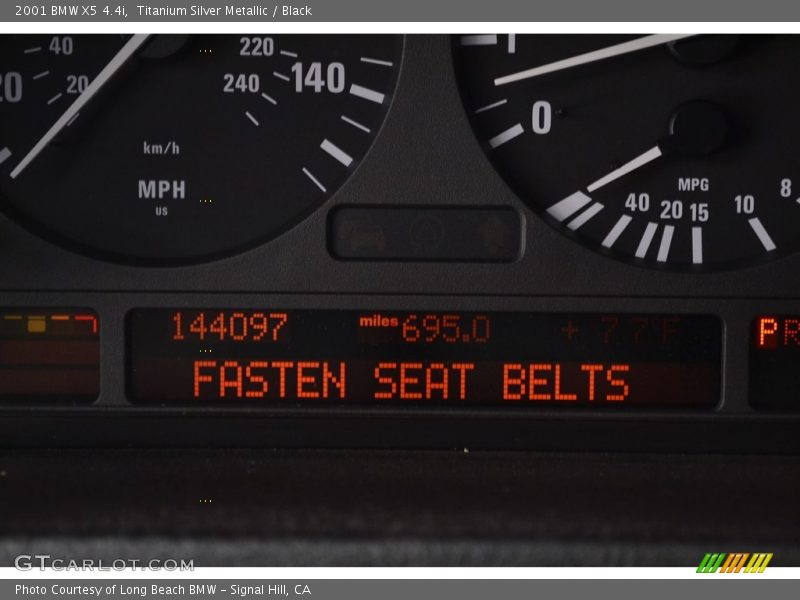 Titanium Silver Metallic / Black 2001 BMW X5 4.4i