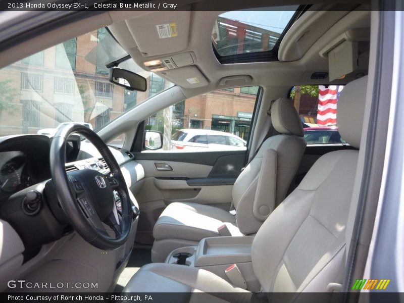 Celestial Blue Metallic / Gray 2013 Honda Odyssey EX-L