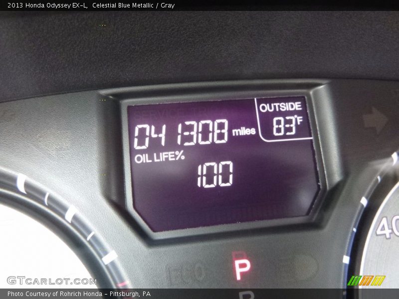 Celestial Blue Metallic / Gray 2013 Honda Odyssey EX-L